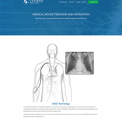 picture of lucent medical systems website